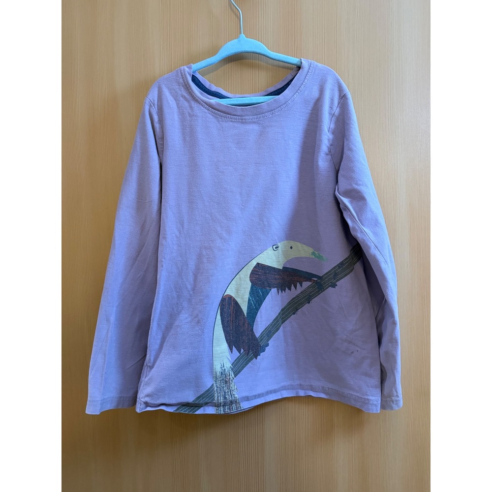 Tea Collection Kids Purple Anteater Graphic Long Sleeve T-Shirt Size 8